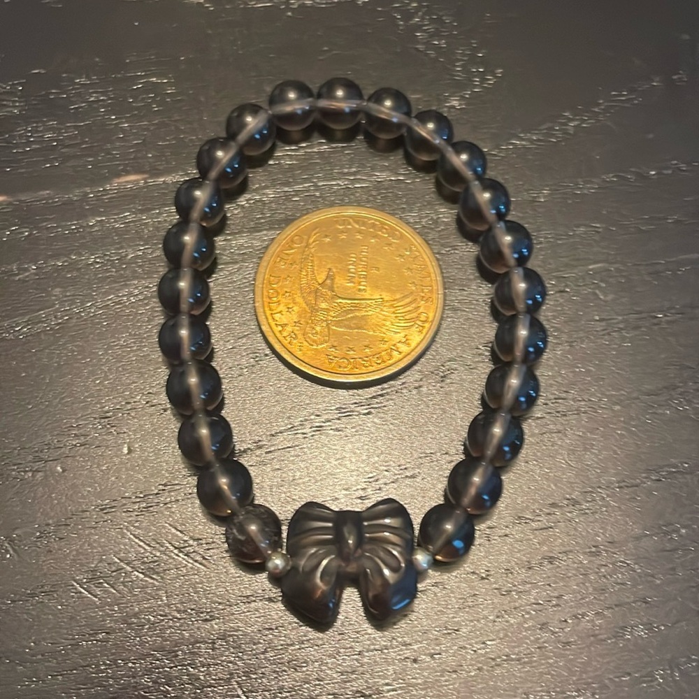 Icy obsidian bracelet